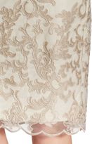 Thumbnail for your product : Gina Bacconi Embroidered corded scallop mesh skirt