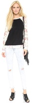 Thumbnail for your product : Wildfox Couture Black Rose Sleeves Sweatshirt