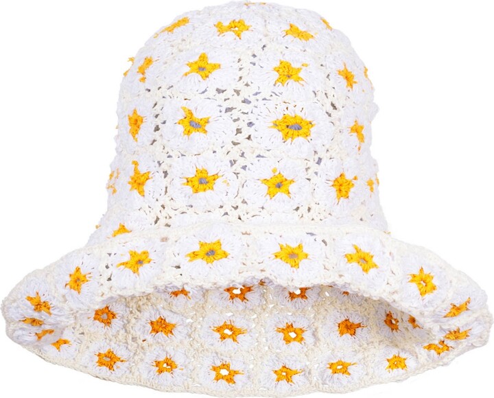 Brunna.co Flora Crochet Hat In Off White