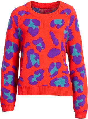 Blank NYC Leopard Intarsia Sweater