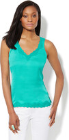 Thumbnail for your product : New York and Company Lace-Trim Silky Camisole