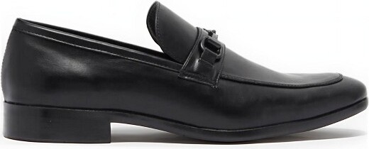 Rush Gordon Rush RUSHGordonRushMensSyntheticLeatherDressSlipOnBitLoaferShoe,Black,Size11