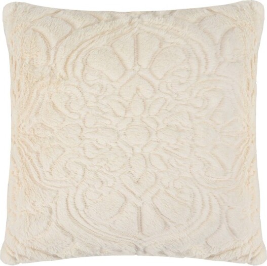 Vue Vue18"x18"PlushDecorThrowPillowIvory:MedallionPattern,PolyesterFill,IndoorSquareCushion