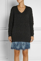 Thumbnail for your product : Julien David Textured wool-blend sweater