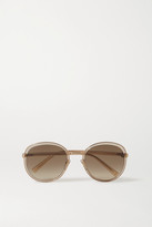 Thumbnail for your product : Givenchy Oversized Round-frame Acetate And Gold-tone Sunglasses