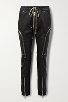 Thumbnail for your product : Rick Owens Bauhaus Leather-blend Track Pants