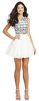 Thumbnail for your product : B. Darlin V-Back Sequin-Top Dress