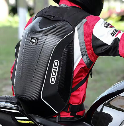 Ogio 30L-48L Waterproof Motorcycle Hard shell backpacks Moto Racing bags MX Motocross Carbon Fiber Full Face Helmet Bags