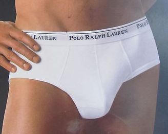 Polo Ralph Lauren Men's Cotton Brief XL 40-42 Black White Gray Signature New Tag