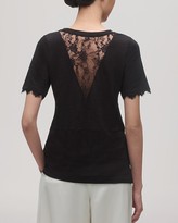 Thumbnail for your product : Whistles Tee - Lace Insert Linen