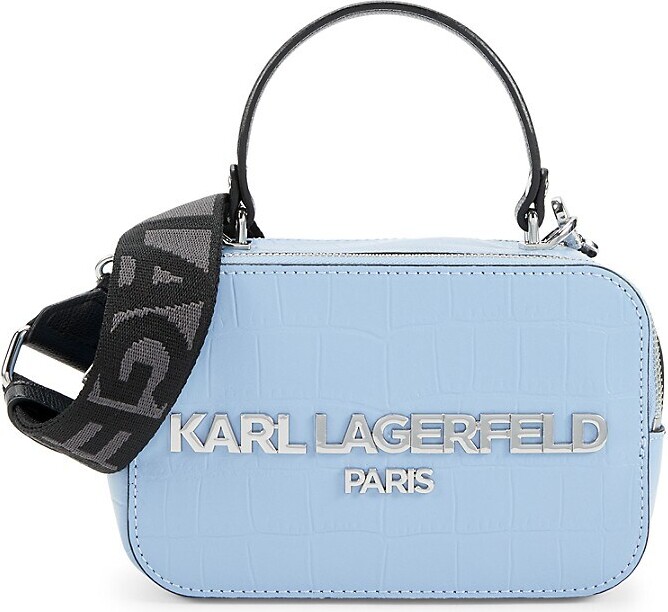 Karl Lagerfeld Paris Simone Croc Embossed Crossbody Bag - ShopStyle