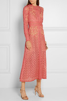 Thumbnail for your product : Elie Saab Cotton-blend Lace Dress - Antique rose