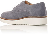 Thumbnail for your product : Barneys New York WOMEN'S SUEDE PLATFORM-WEDGE DERBYS