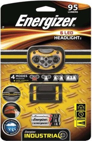 Energizer HDBIN32EB Headlamp, LED, 4 Modes, 300 Lumens, Red