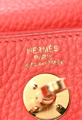 Hermes Mini Lindy 20 in Rose Texas Taurillon Clemence with Gold