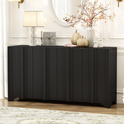 Ophelia & Co. White 4-Door Sideboard Dining Room BuffetSuitable For Living Rooms Entrance And Study Rooms