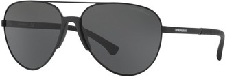Emporio Armani EA2059 Men's Aviator Sunglasses