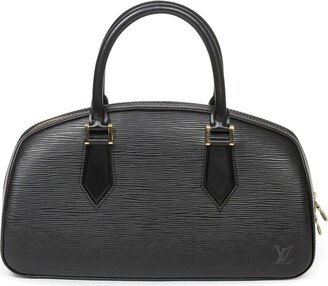 black leather lv purse