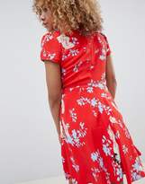Thumbnail for your product : Glamorous Petite Mini Dress With Tie Waist In Heron Print