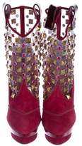 Thumbnail for your product : Cesare Paciotti Embellished Platform Ankle Boots w/ Tags