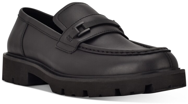 Calvin Klein Men's Venti Faux-Leather Lug Bit Slip-On Dress Loafers Men's  Shoes - ShopStyle