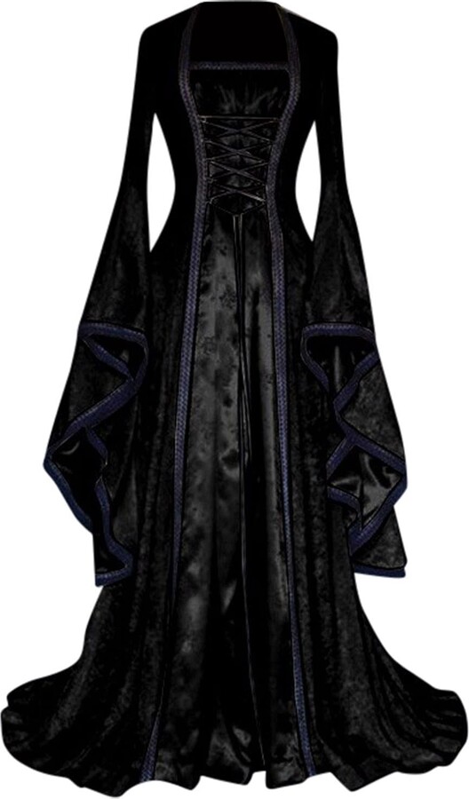 COOFANIN Zombie Nun Costume UK Sales Clearance Halloween Horror Costumes Vampire Plus Size Black