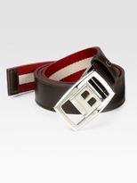 Thumbnail for your product : Bally Reversible Leather-to-Canvas Belt
