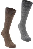 Thumbnail for your product : Soul Cal SoulCal 2 Pack Mens Rib Boot Socks