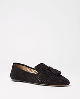 Thumbnail for your product : Ann Taylor Perforated Suede Tassel Loafer Flats