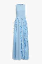 Thumbnail for your product : Mikael Aghal Ruffled chiffon gown