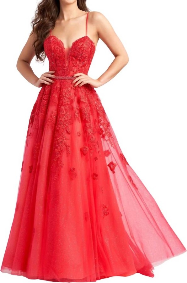 Ellie Wilde Enchanting Prom Dress In Strawberry