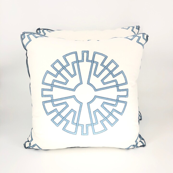 Robert Allen Argos Dove Blue, Decorative High End Pillow Covers, Designer Fabrics