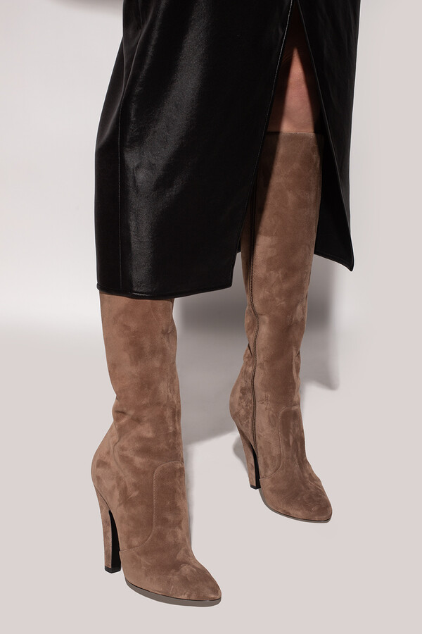 New Womens SOLESISTER Black Polar Microfibre Boots Knee-High Elasticated 