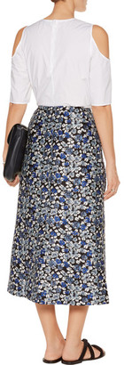 Mother of Pearl Glennis Floral-Print Cotton And Silk-Blend Midi Skirt