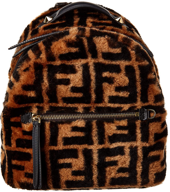 fendi shearling backpack