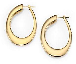 Roberto Coin 18K Yellow Gold Oval Hoop Earrings/1.8"