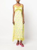 Thumbnail for your product : MSGM Floral-Print Draped Maxi Dress