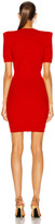 Thumbnail for your product : Balmain Short V-Neck Zipped Diamond Knit Dress in Rouge | FWRD
