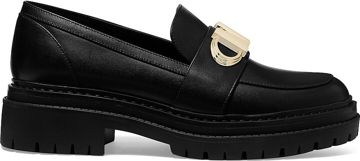 MICHAEL Michael Kors Parker Lug-Sole Leather Loafers - ShopStyle