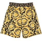 Thumbnail for your product : Versace Children Barocco Kids-print cotton shorts