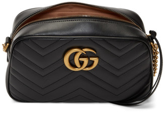 Gucci Black Small GG Marmont 2.0 Camera Bag