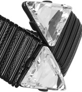 Thumbnail for your product : Kenneth Jay Lane Blackened Swarovski crystal cuff