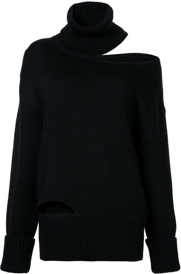Monse Off Shoulder Cut-Out Sweater 