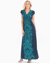 Thumbnail for your product : Soma Intimates Surplice Maxi Dress Eccentric Placement Poseidon