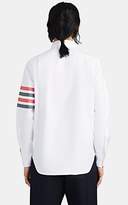 Thumbnail for your product : Thom Browne Men's Block-Striped Cotton Oxford Zip-Front Shirt - White
