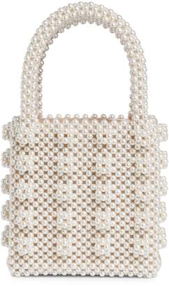 Shrimps Antonia Faux Pearl-Embellished Top Handle Bag