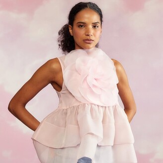 Cynthia Rowley Chloe Organza Flower Top - ShopStyle