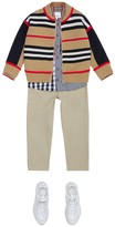 Thumbnail for your product : Burberry Heritage Stripe Wool Blend Knit Cardigan