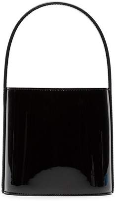 Staud black Bisset patent leather bucket bag