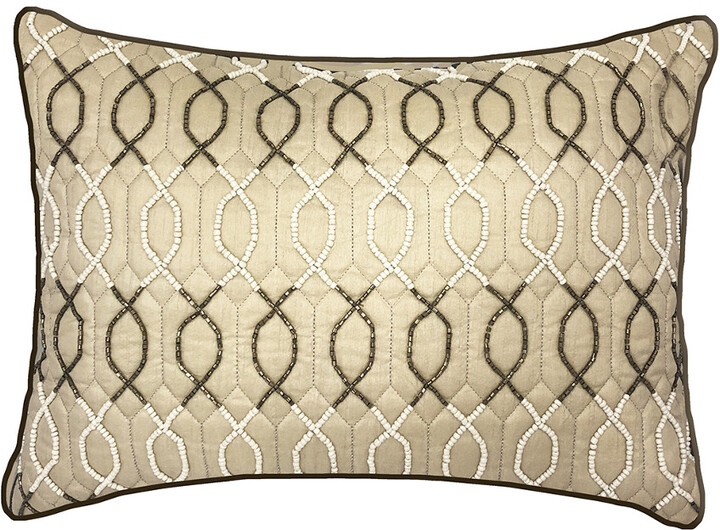 Edie Home Celebrations Lattice Beaded Decorative Pillow - ShopStyle Indoor  Cushions
